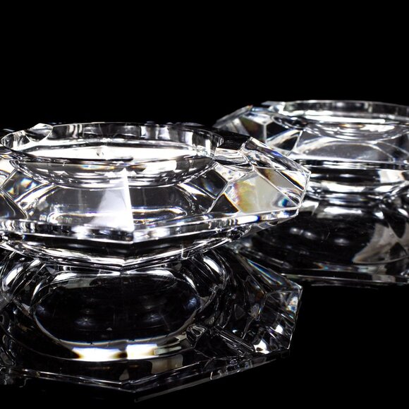 Crystal Ashtrays | Beautiful Set from Val St. Lambert | Elegant Home Decor - Picture 10 of 11